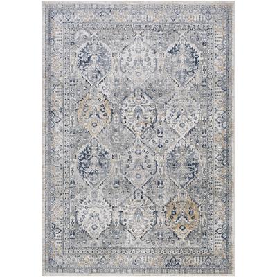Vintage Orientalischer Teppich Grau/Blau/Hellbraun 160x220