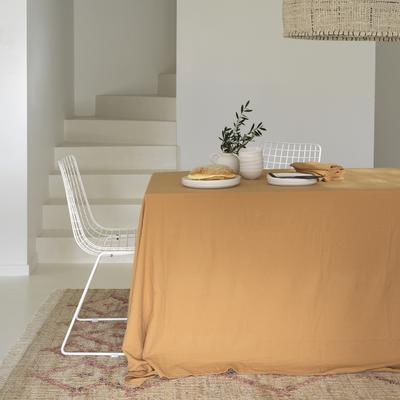 Tischdecke aus Baumwollgaze 180x350 cm, gewürzfarben