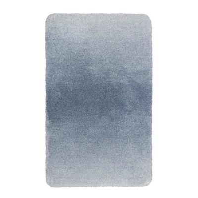 Flauschiger Badteppich blau, waschbar und rutschhemmend 60x100