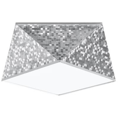 Deckenleuchte geometrisch in pvc, silber L: 25cm