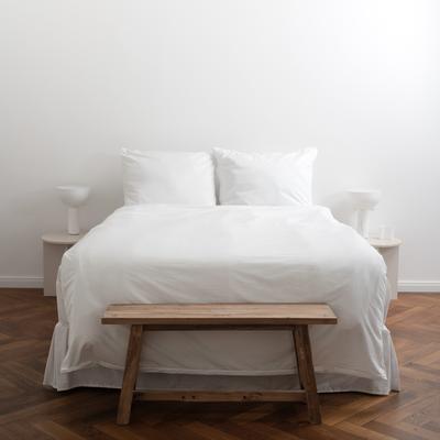 Bettwäsche Set aus Premium Baumwolle, weiß, 155x220 + 40x80