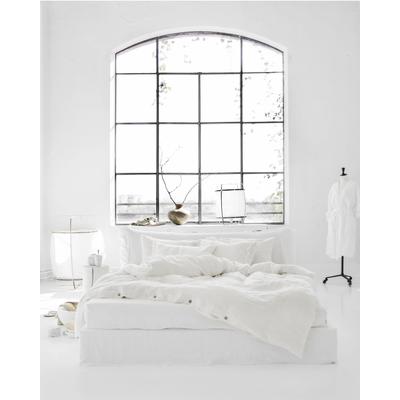 Bettwäsche-Set aus Leinen, Weiß, 137x193x25cm