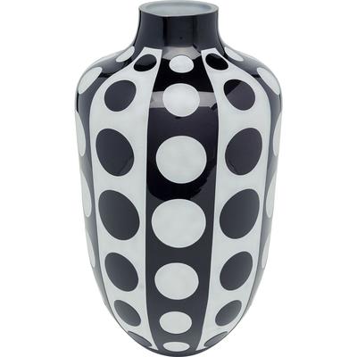 Vase aus Glas, schwarz und weiß, H45cm