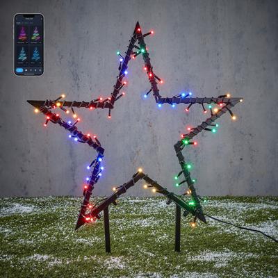 Gartenstecker Stern mit LED-Lämpchen 73
