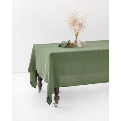 Tischdecke aus Leinen, Grün, 100x100 cm