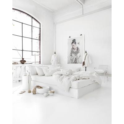 Bettbezug-Set aus Leinen, Weiß, 240x220 cm