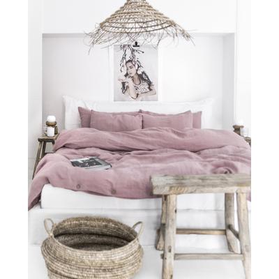 Bettbezug-Set aus Leinen, Rosa, 240x220 cm