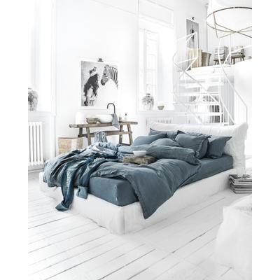 Bettbezug-Set aus Leinen, Blau, 135x200 cm