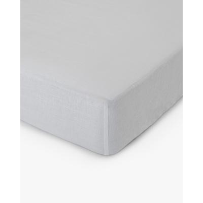 Spannbettlaken aus Leinen, Grau, 100x200x25 cm