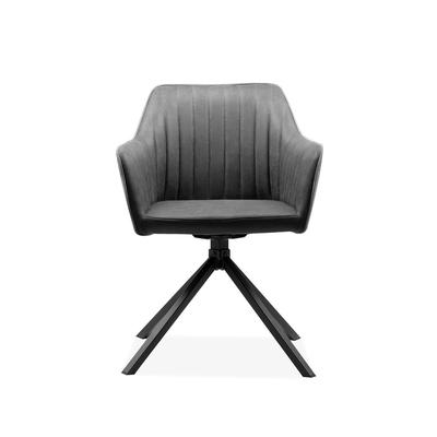 2er Set Stühle, L60 cm, anthrazitfarben und schwarz