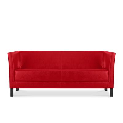 Modernes Sofa 3 Sitzer aus Kunstleder, rot