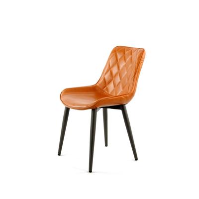 2er-Set Stühle aus Kunstleder 51 x 80 cm, Orange