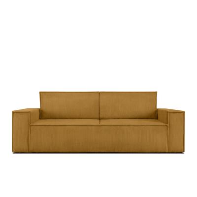Sofa 3 Sitzer, mit Schlaffunktion, in Pet Friendly Cord-Stoff, Gelb