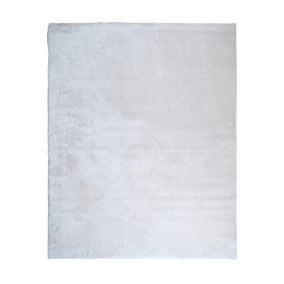 Teppich aus Polyester, einfarbig, 120x160, weiß