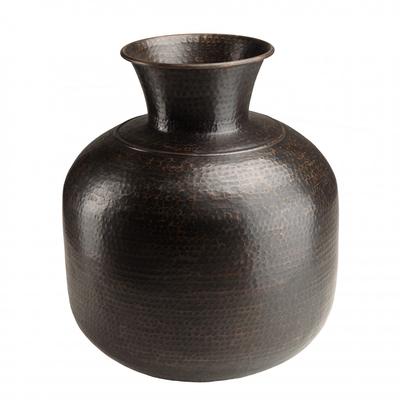 Vase B60cm H70 Kupfer schwarz gehämmert