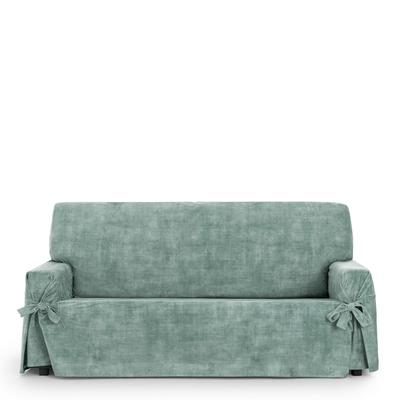 Schmutzabweisender 3-S.Sofabezug mit marineblauen Bändern 180-230cm