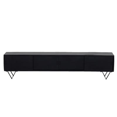 TV-Möbel aus Mangoholz 200cm, schwarz