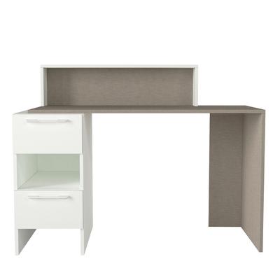 Schreibtisch mit 2 Schubladen in Grau