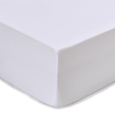 Satin-Spannbettlaken - 100% Baumwolle - 160x200 cm, Weiß