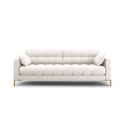 4-Sitzer Sofa aus strukturiertem Stoff leichtes beige