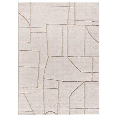 Teppich mit ethnischen Mustern, geprägt, weiß, 160x230 cm