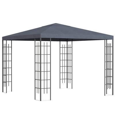 Pavillon mit Stahlrahmen aus Stahl, grau