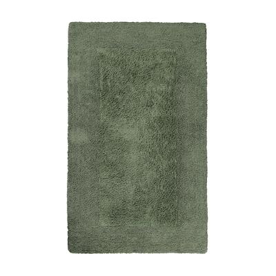 Badteppich in Grün einfarbig 80x150