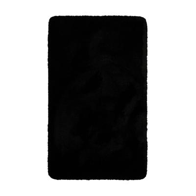 Badteppich in Schwarz einfarbig 80x150
