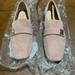 Kate Spade Shoes | Kate Spade Darien Suede Pale Pink Loafer Gold Kate Emblem New 8m $198 | Color: Gold/Pink | Size: 8