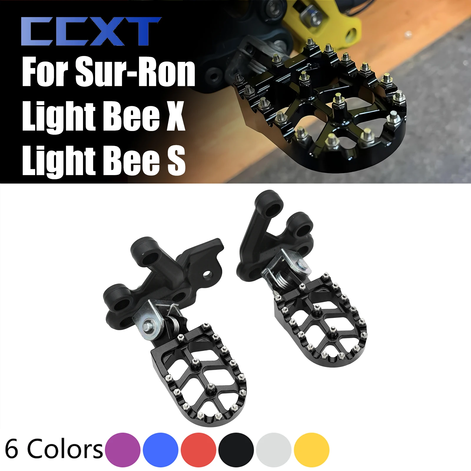 Motorrad CNC Fußrasten Halterung Pedale Fußrasten Für Sur-Ron Sur Ron Surron Light Bee S & Light Bee X elektrische Motocross Bike Image