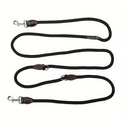 TEMU Itandme 10ft Nylon Dog Leash With Adjustable Waist & - Medium To Large Dogs, Ideal For Daily And Jogging, Dog Walking Gear|handsfree Leash|sturdy Metal Clasp, Retractable Dog Leash Image
