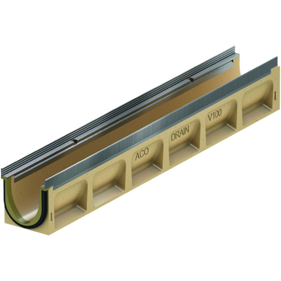 ACO Drain Multiline Seal in V100 Entwässerungsrinne mit Sohlengefälle, Edelstahl, 7 Image