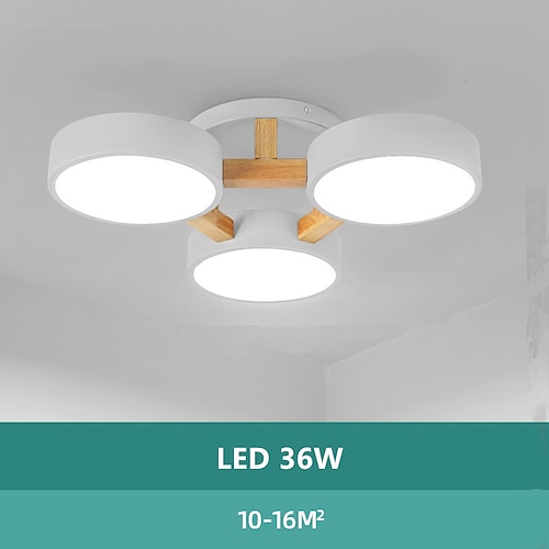 3-Licht nordischen Wohnzimmer Lampe Esszimmer Lampe moderne Flur Lampe führte kreative Persönlichkeit Schlafzimmer Lampe Holz Deckenleuchte Image