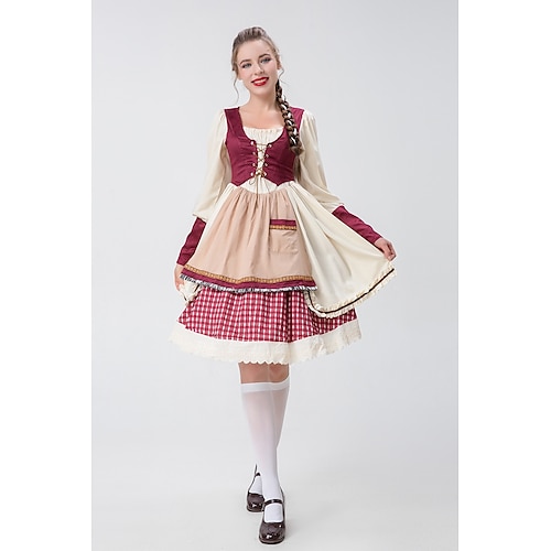 Karnevalskostüm Film-/TV-Themenkostüme Rotkäppchen Karneval Kleid Cosplay Kostüm Film / Fernsehen Thema Kostüme Cosplay - Lolita Erwachsene Damen Weihnachten Maskerade Karneval Party / Abend Festival Image