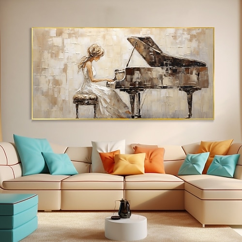 abstrakte Klavier Ölgemälde handgemachte Leinwand Wand Kunst Klavier Kunst Malerei Wand Kunst Bild für Musiker Pianist Ölgemälde Kunstwerk Grand Piano Kunstwerk Expressionist Kunstwerk Musik Kunst Image