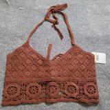 Free People Intimates & Sleepwear | Intimately Free People Sydney Crochet Halter Bralette S Canyon Sunset Boho Nwt | Color: Brown | Size: S