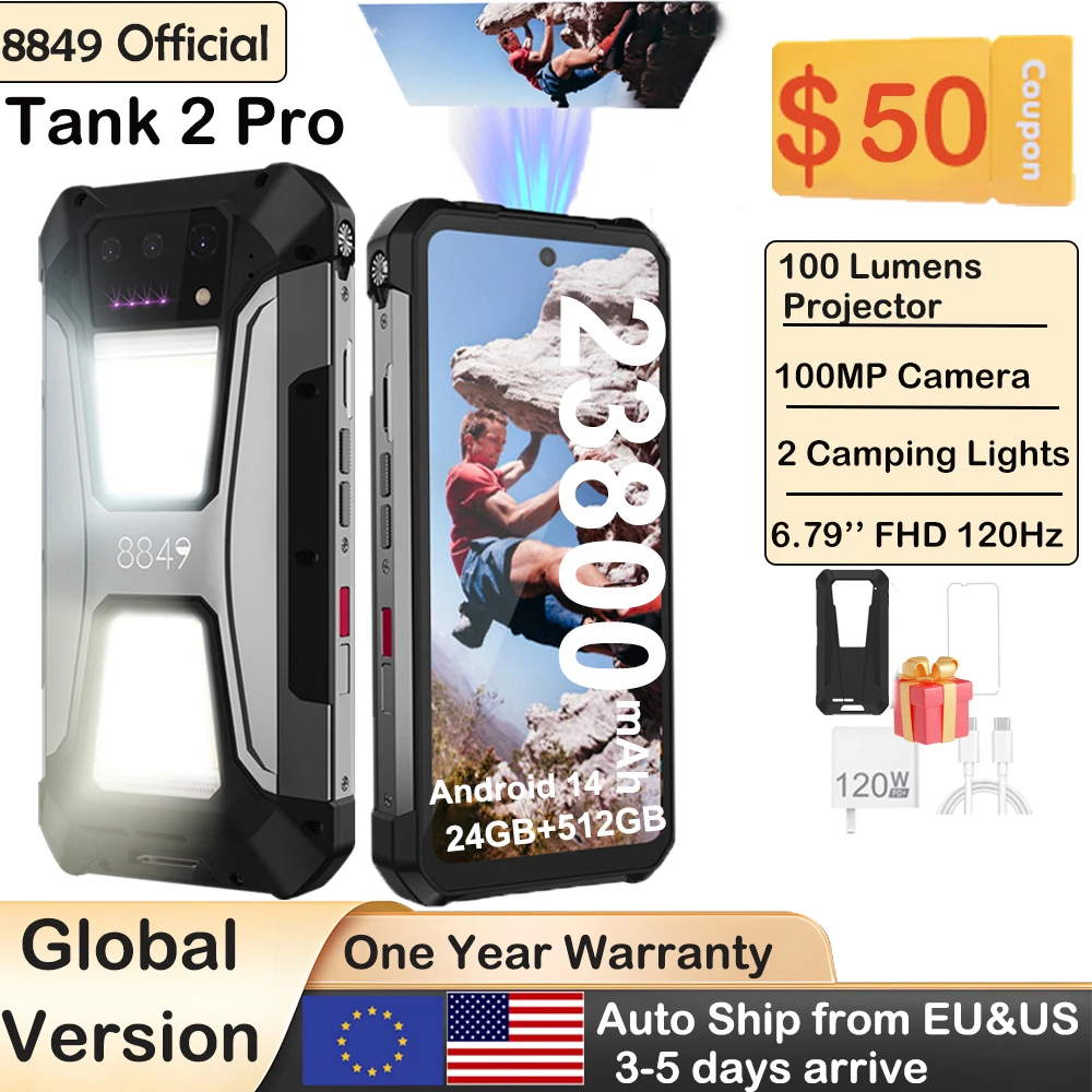 8849 Tank 2 PRO Rugged Smartphone with Projector 6.79