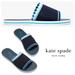 Kate Spade Shoes | Kate Spade Festival Slides Sandals Flip Flops Womens 8 Navy Blue Knit Spade | Color: Blue | Size: 8