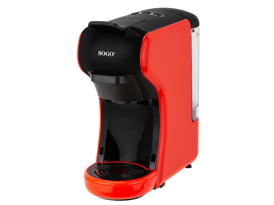 SOGO 3‑in‑1 Multi‑Kapsel Espressomaschine Rot 19 Bar 0,6L 1450W für Cremigen Espresso, Schnelle Aufheizung und Breite Kompatibilität Image