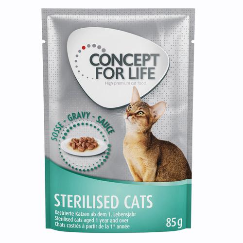 48x85g Gravy Sterilised Concept for Life Wet Cat Food