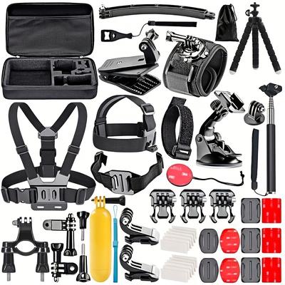 TEMU Sports Camera Accessory Kit For Hero 11 10 9 8 7 6 5 4 3+ 2/ Max/ Fusion/ /dji 1 2 3 4/ / / Yi/ / Action Camera Accessories Outdoor Photography