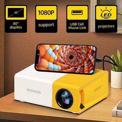 TEMU 720p Led Projector, , , To / Camping/ Theater/ Use, Compatible Devices As Usb/sd/av/hd