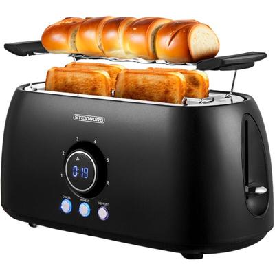 Xxl 4 Scheiben Toaster Schwarz Digitales Display Toster Großer Toaster Edler Toaster Breiter