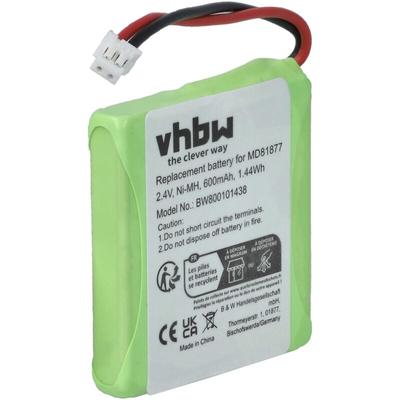 Vhbw - Akku kompatibel mit Doro TH50, MD82711, Fritz Fon mt-d. schnurlos Festnetz Telefon (600mAh, Image
