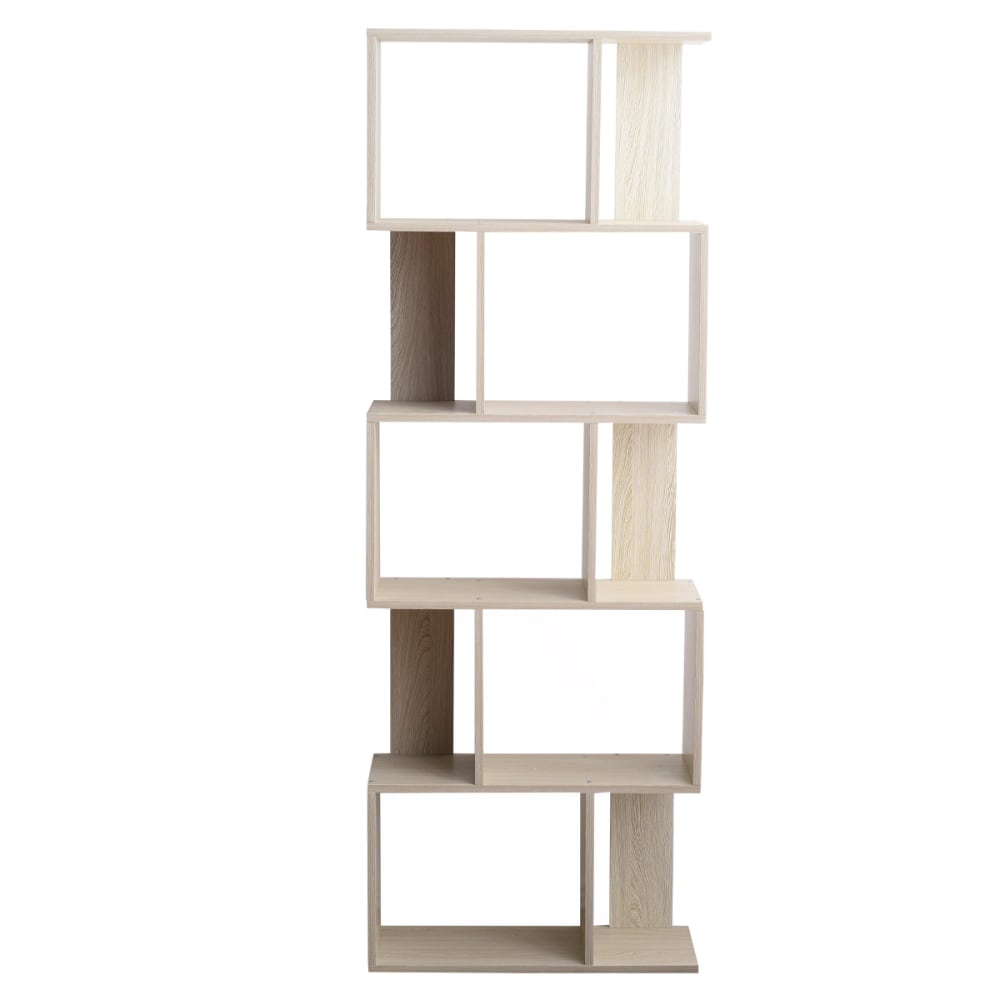 Libreria scaffale con 5 ripiani in mdf colore abete sbiancato