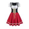 Oktoberfest Beer Costume Dress Dirndl Trachtenkleider Maid Bavarian German Wiesn Wiesn Women's Traditional Style Cloth Dress