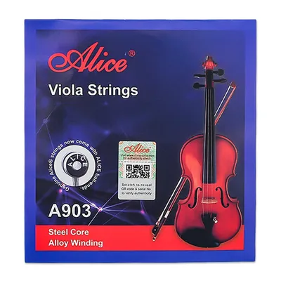 Alice A903 Viola Strings 1 Set Steel-core Alloy Winding Nickel Plated Ball End Viola Universal