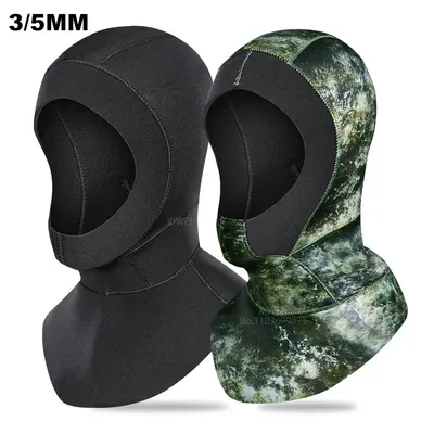 5mm/3mm Neoprene Swim Cap Diving Hood Snorkel Scuba Hat Kitesurf Windsurf Surf Hat Underwater