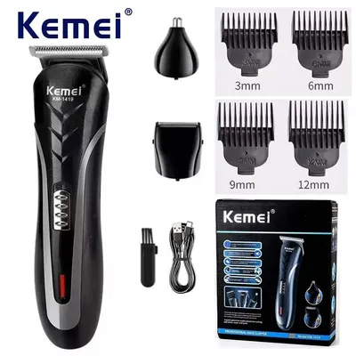 Kemei KM-1419 Rechargeable Electric Hair Clipper Men'S Household Shaver hair trimmer and nose