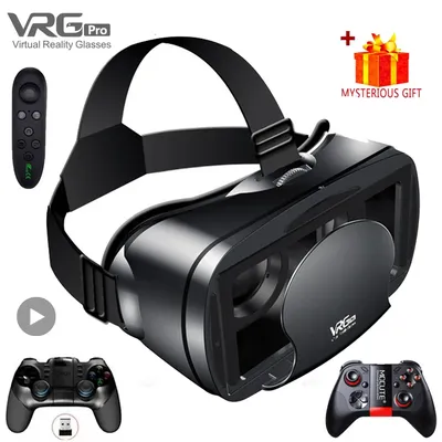 3D VR Headset Smart Virtual Reality Glasses 7 Inches Helmet for Smartphones Phone Android iPhone